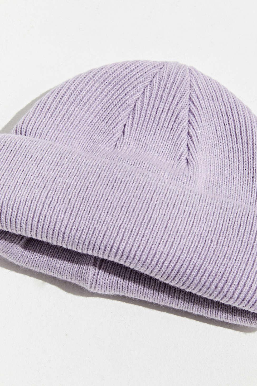 Urban Outfitters Uo Short Roll Knit Beanie in Purple for Men | Lyst