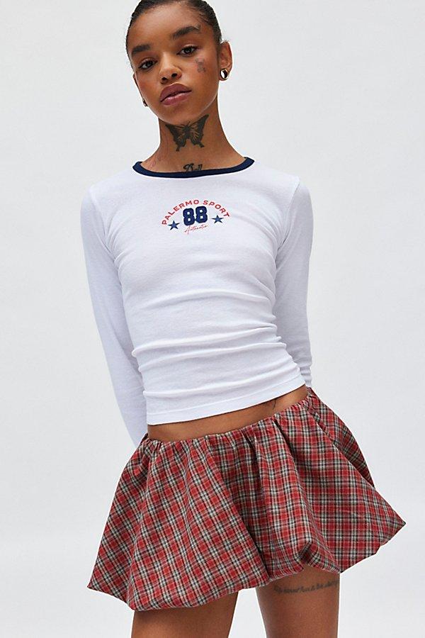 Kimchi Blue Plaid Bubble Mini Skort