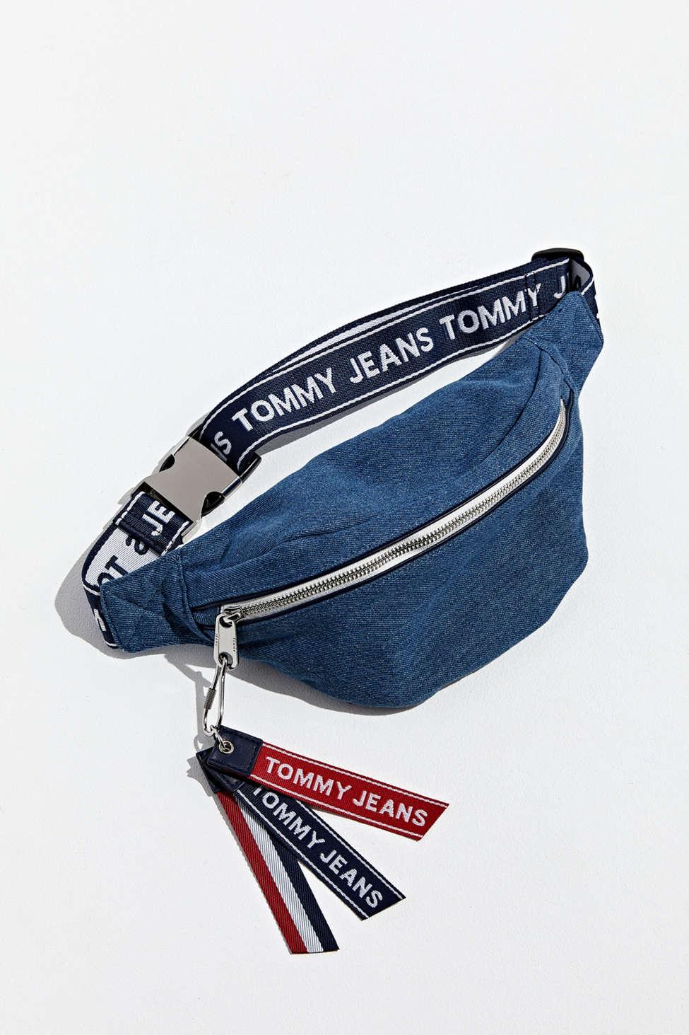 Logo Tape Sling Bag in Blue for Men - Lyst