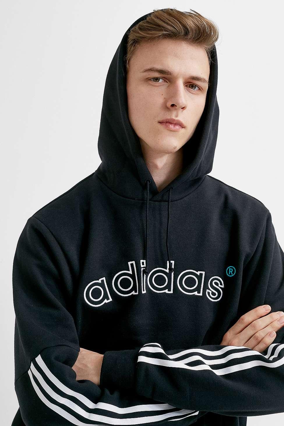 adidas Arc Logo Black Hoodie for Men - Lyst