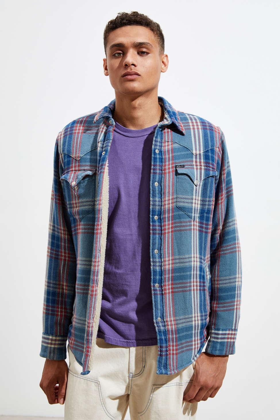 sherpa lined button up
