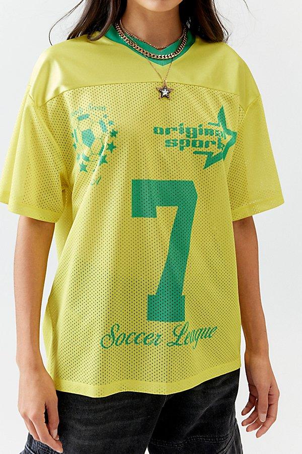 Urban Outfitters Number Soccer Jersey Top in Yellow Lyst