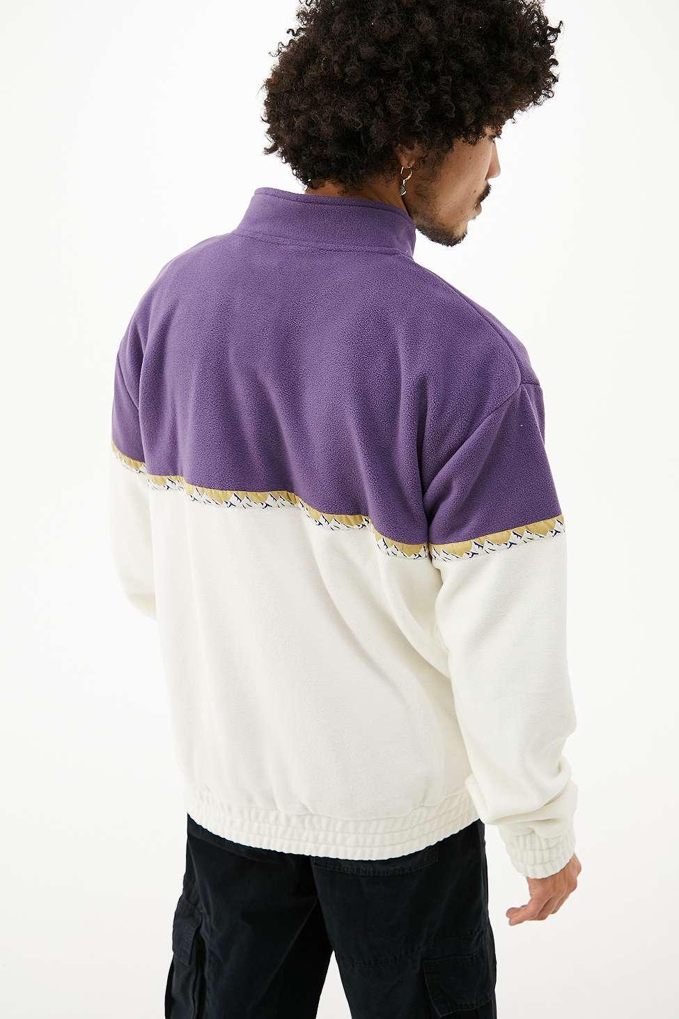 Fila Uo Exclusive Purple & Ecru Mock Neck Turner Fleece Sweater for Men |  Lyst UK