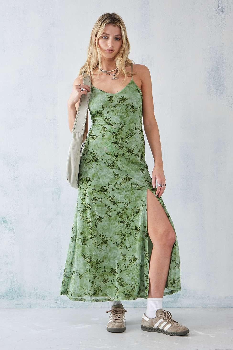 Urban Outfitters Uo Green Flower Mesh Maxi Dress | Lyst UK Urban Outfitters Uo Green Flower Mesh Maxi Dress | Lyst UK