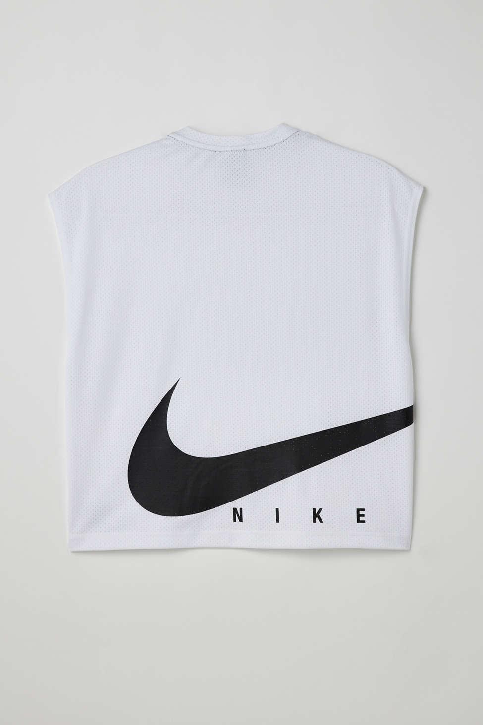 Nike Big Swoosh Cropped Tee In White,at Urban Outfitters for Men | Lyst