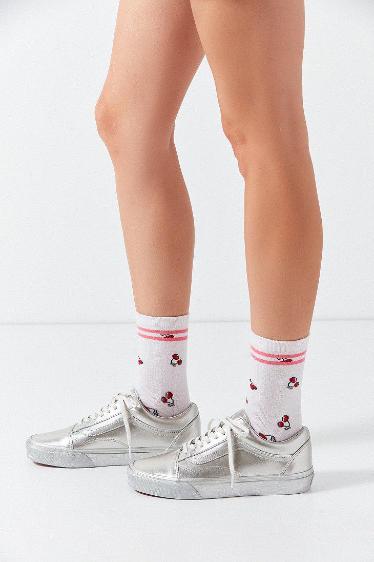 vans old skool metallic silver