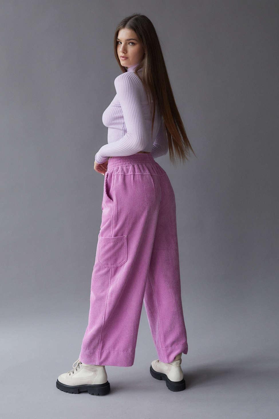 format fluctuate admiration Urban Outfitters Uo Drapey Corduroy Wide Leg Pant in Pink | Lyst