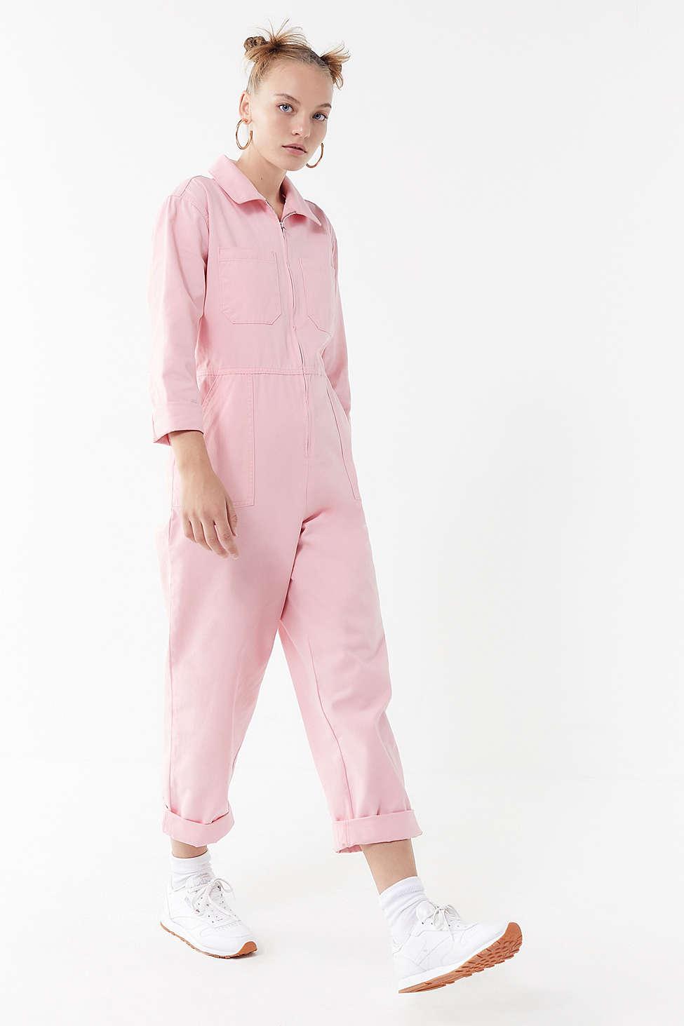 falsk snorkel Scrupulous Urban Outfitters Uo Rosie Pink Utility Jumpsuit | Lyst