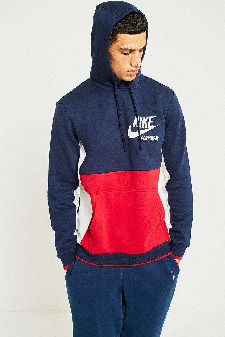 nike navy pullover hoodie