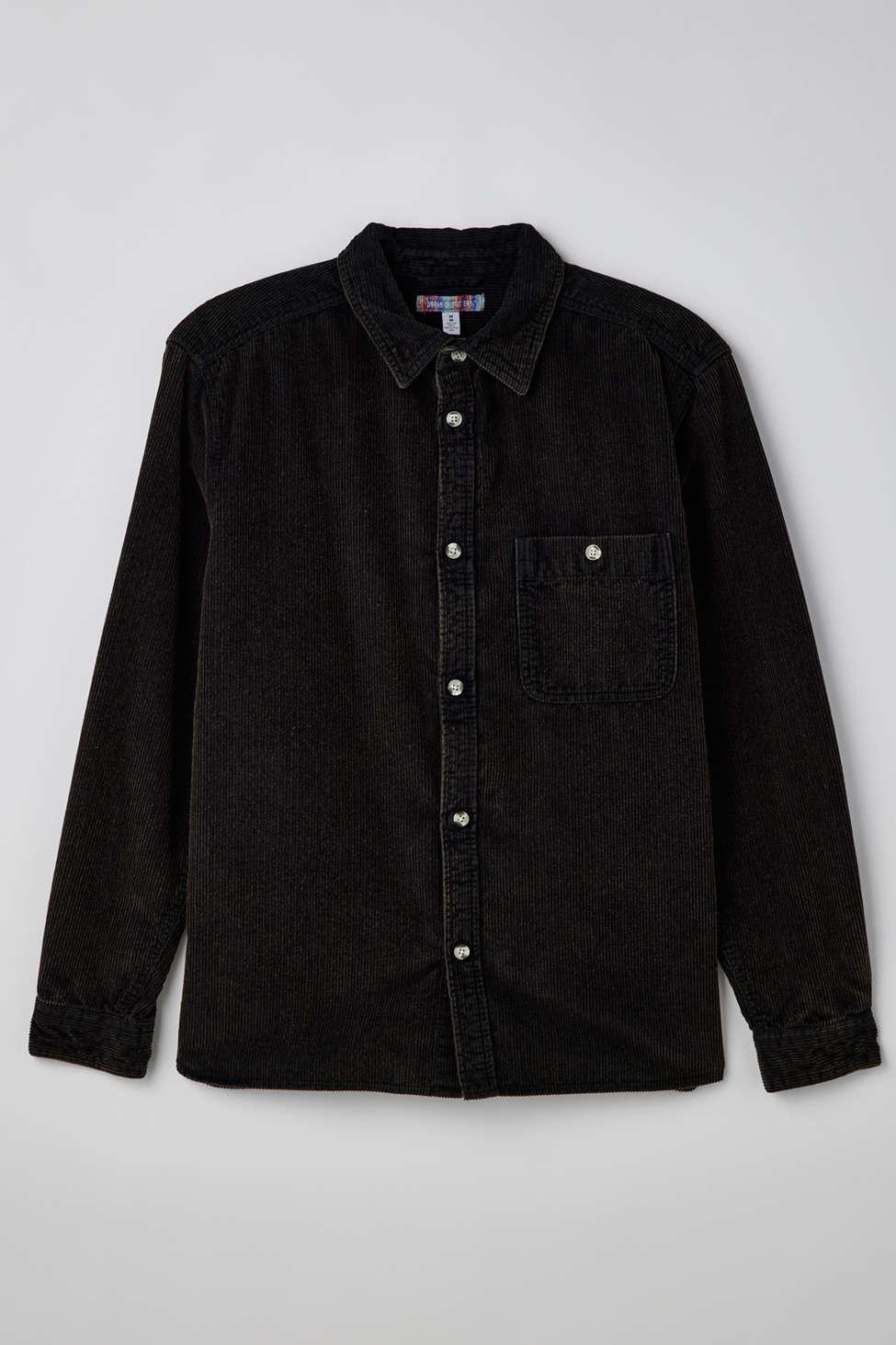Urban Outfitters Uo Big Corduroy Work Shirt in Black for Men | Lyst