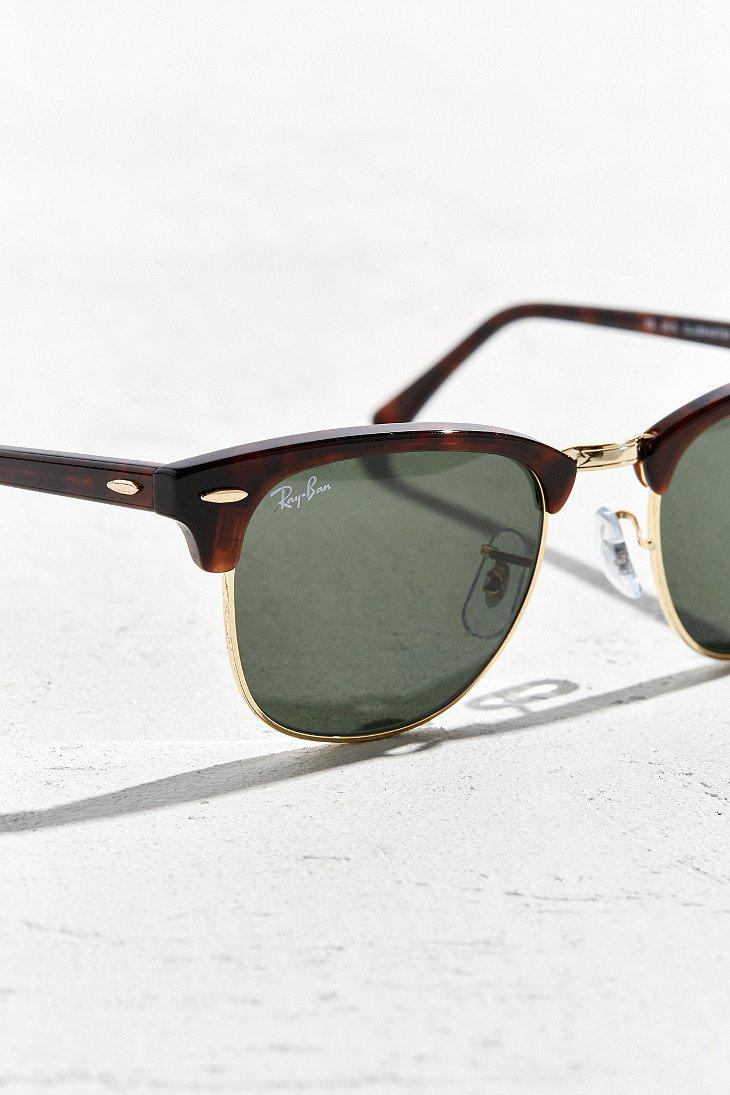 Ray Ban Tortoise Clubmaster Sunglasses In Brown For Men Lyst