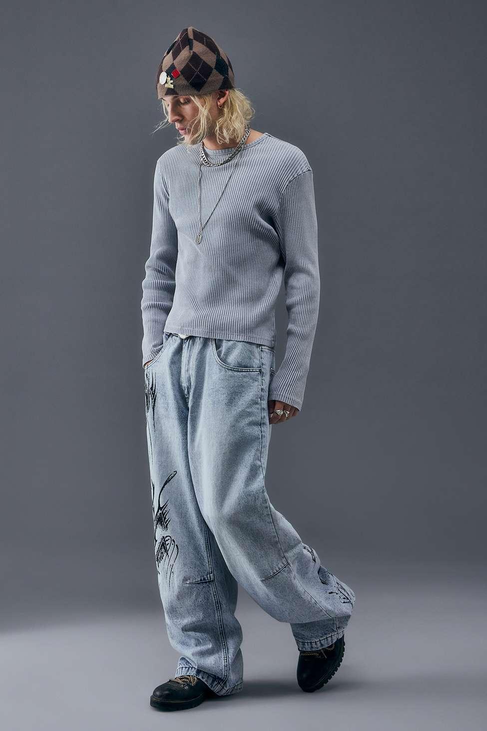 Jaded London Blue Decal Colossus Jeans | Lyst UK Jaded London Blue Decal Colossus Jeans | Lyst UK