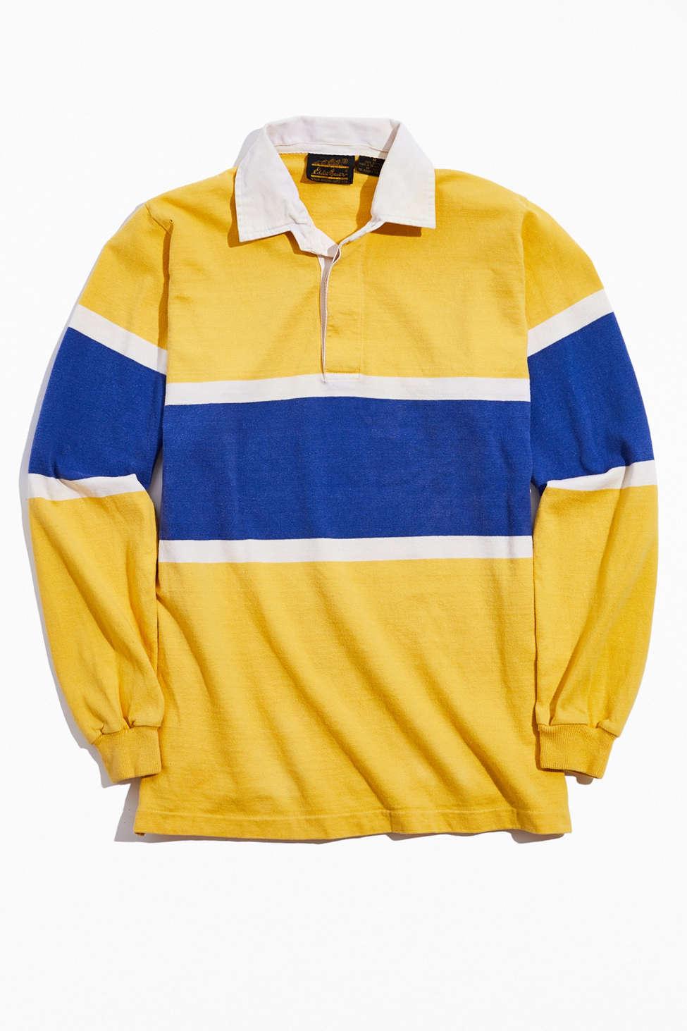Urban Outfitters Vintage Eddie Bauer Rugby Shirt in Yellow for Men | Lyst