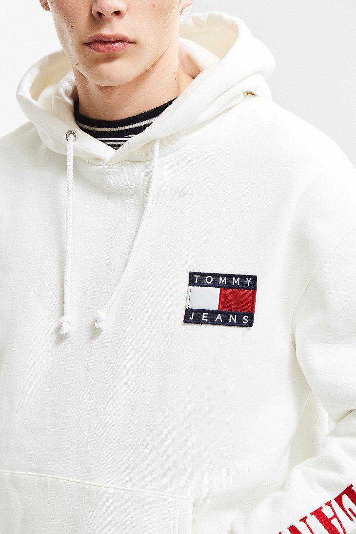 tommy hilfiger hoodie white mens