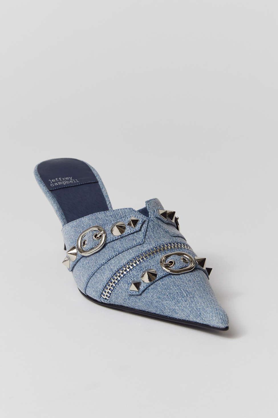 Jeffrey Campbell Alt-rock Heeled Mule In Light Blue,at Urban Outfitters |  Lyst