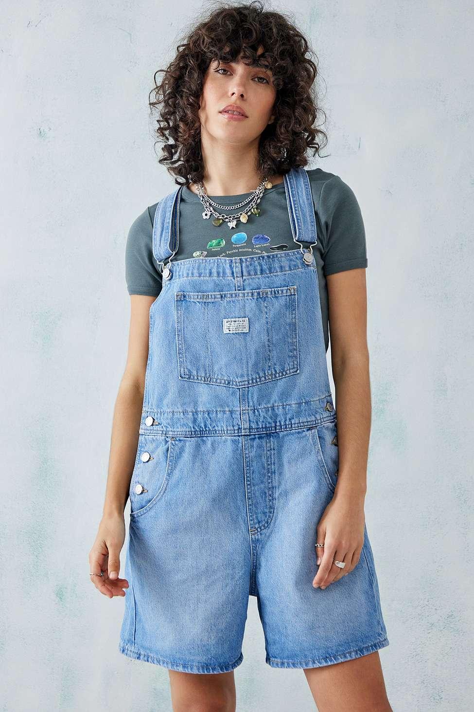 Levi s Vintage Blue Shortall Dungarees Lyst UK