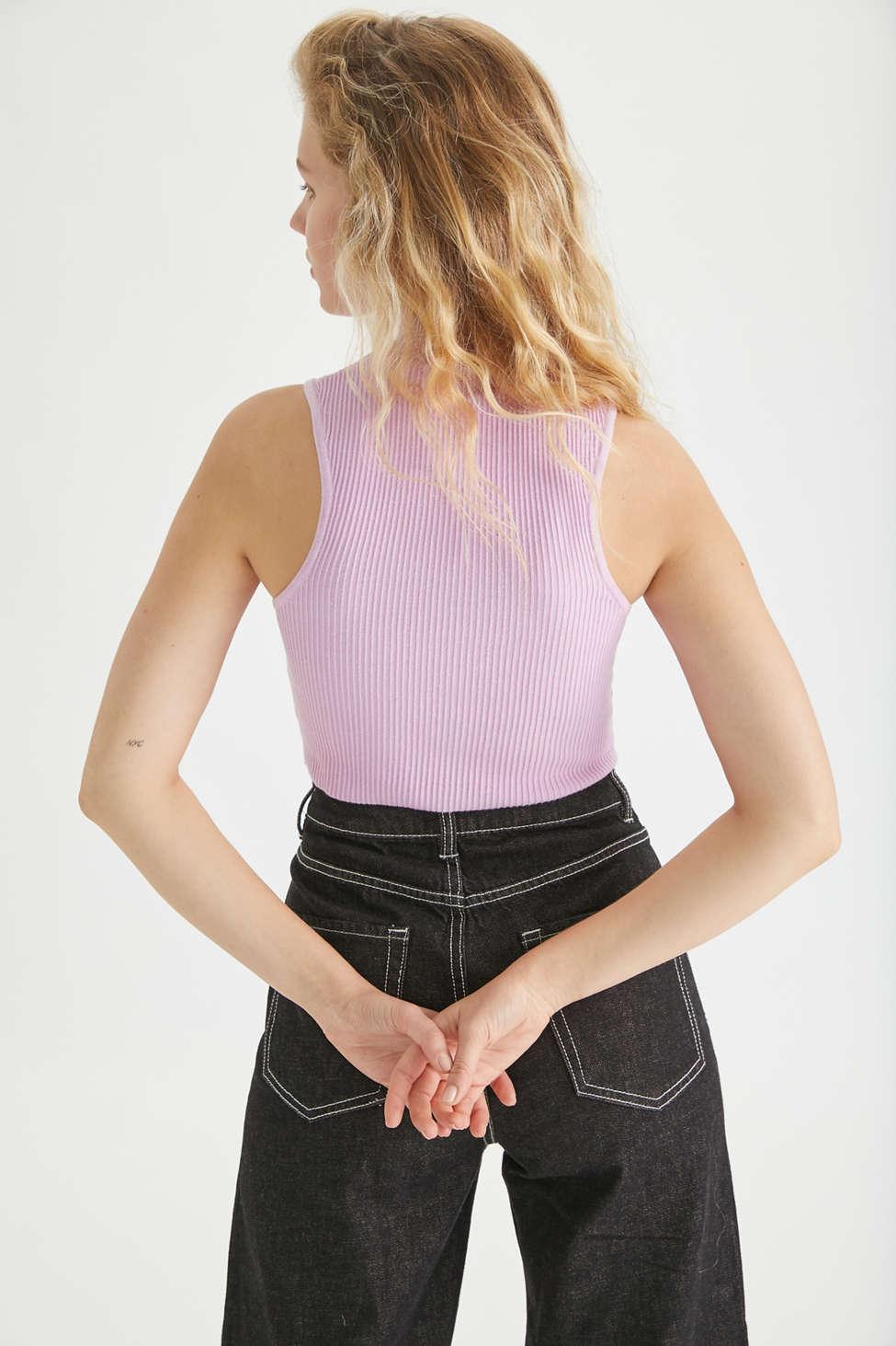 Uo Juno Cutout Mock Neck Top 