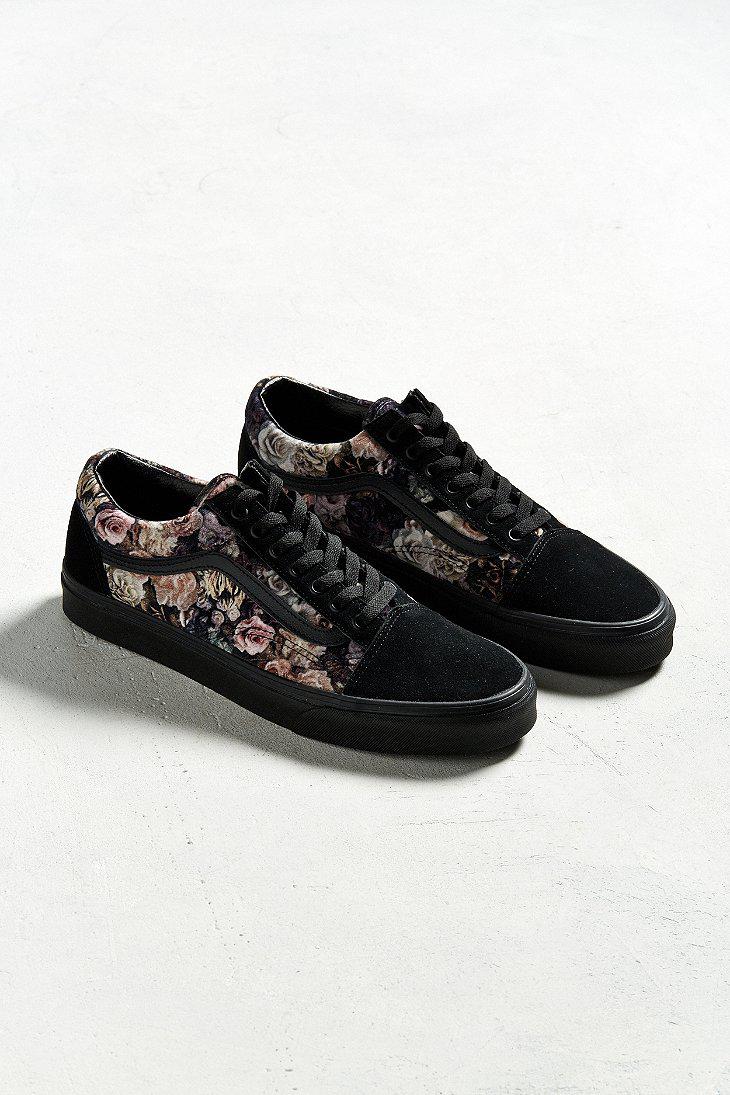 markt Blaast op knop Vans Vans Old Skool Floral Velvet Sneaker in Black for Men | Lyst