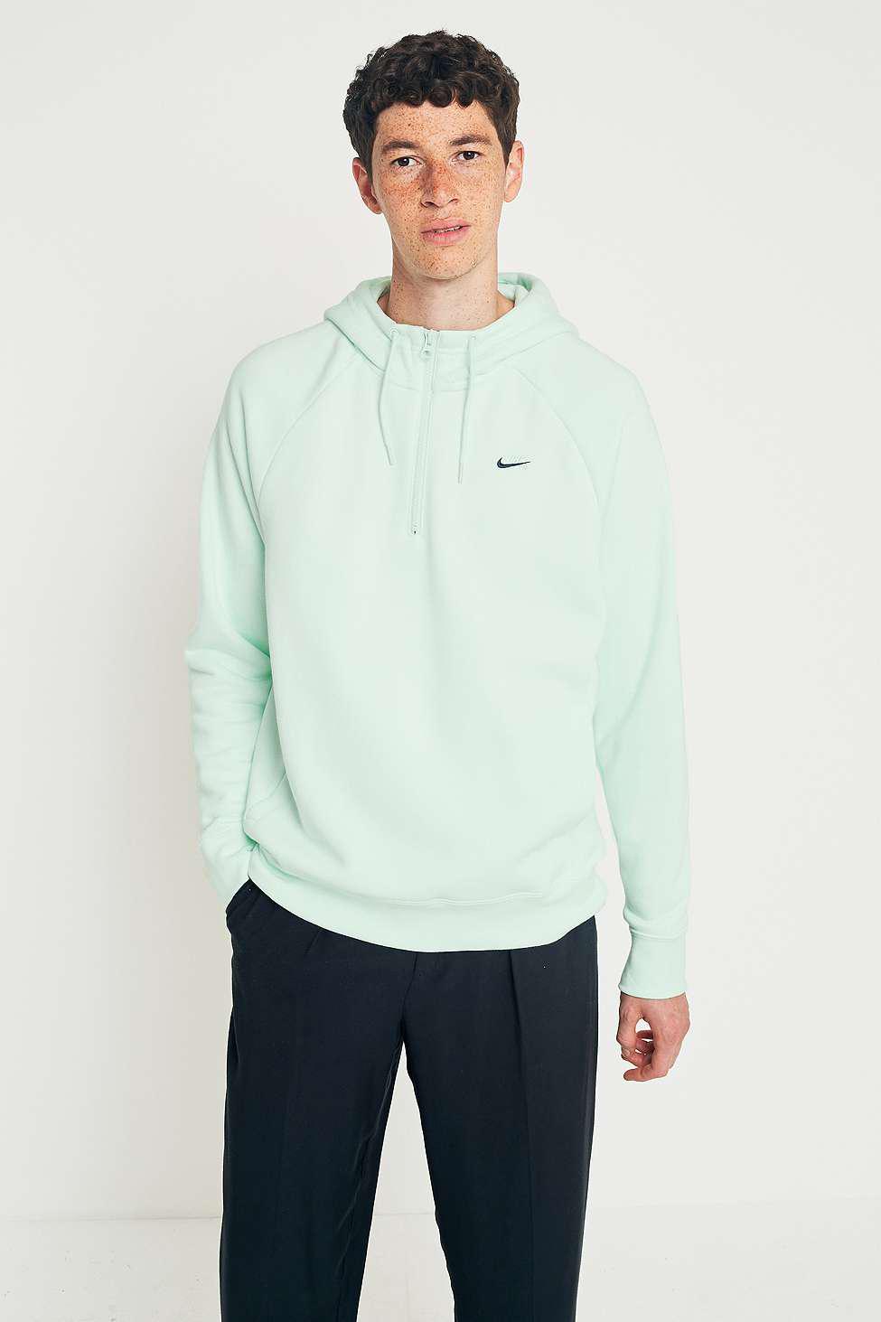 Nike Cotton Icon Half-zip Mint Hoodie in Green for Men - Lyst