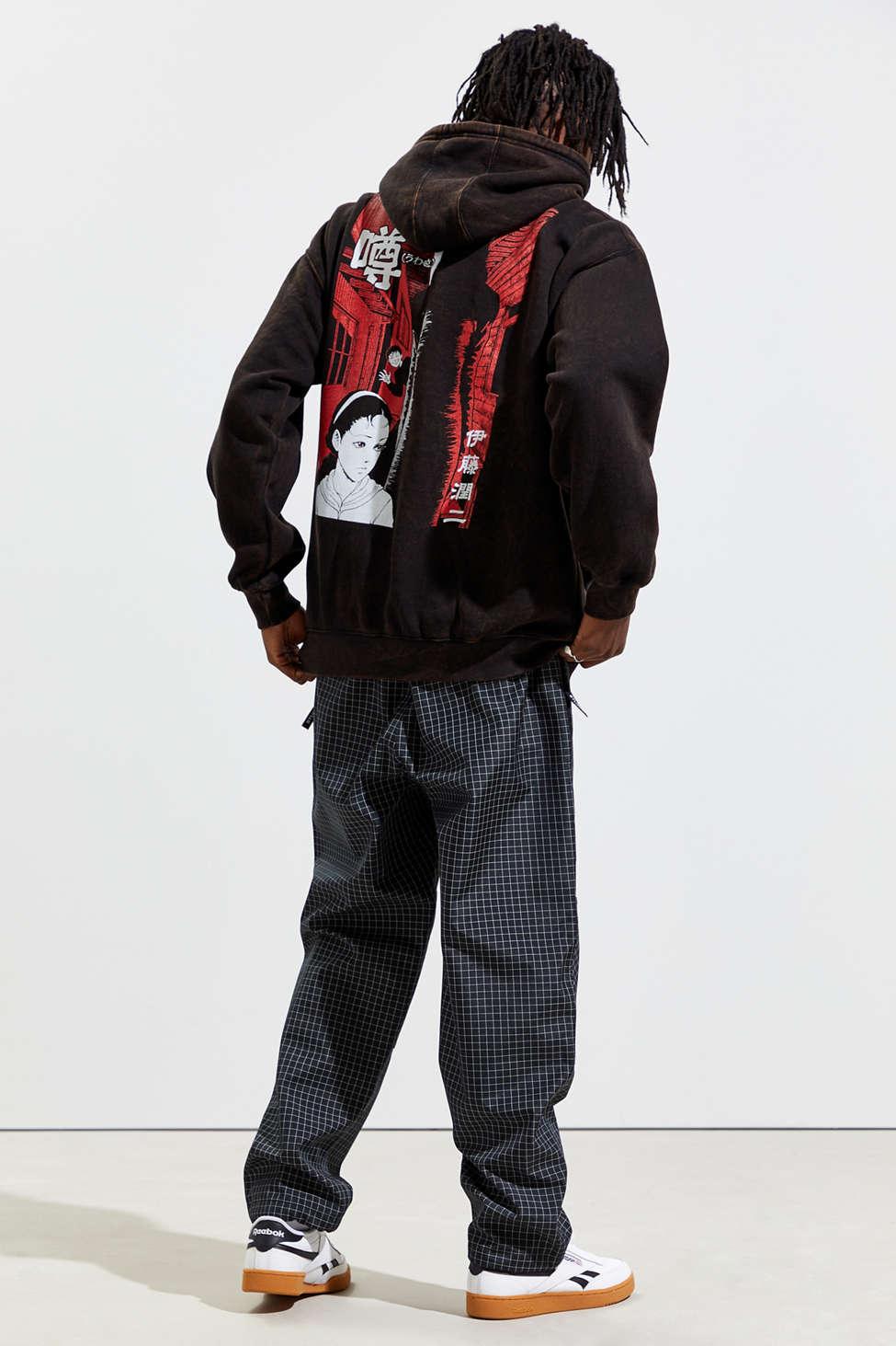 Urban Outfitters Junji Ito Overdyed Hoodie Sweatshirt in Black for Men