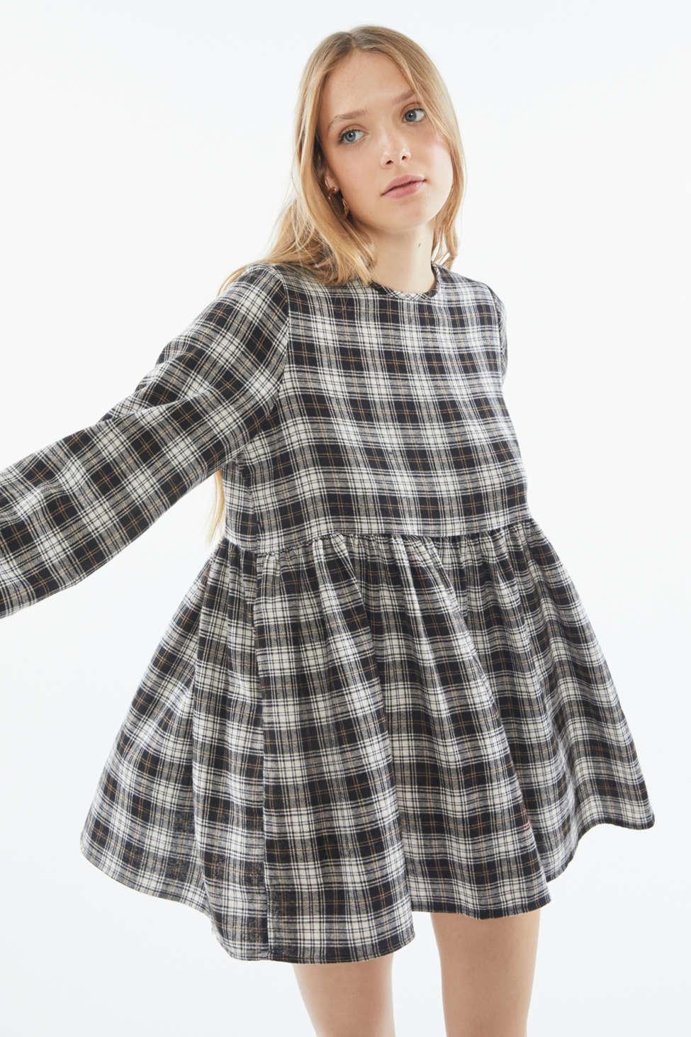 flannel babydoll dress