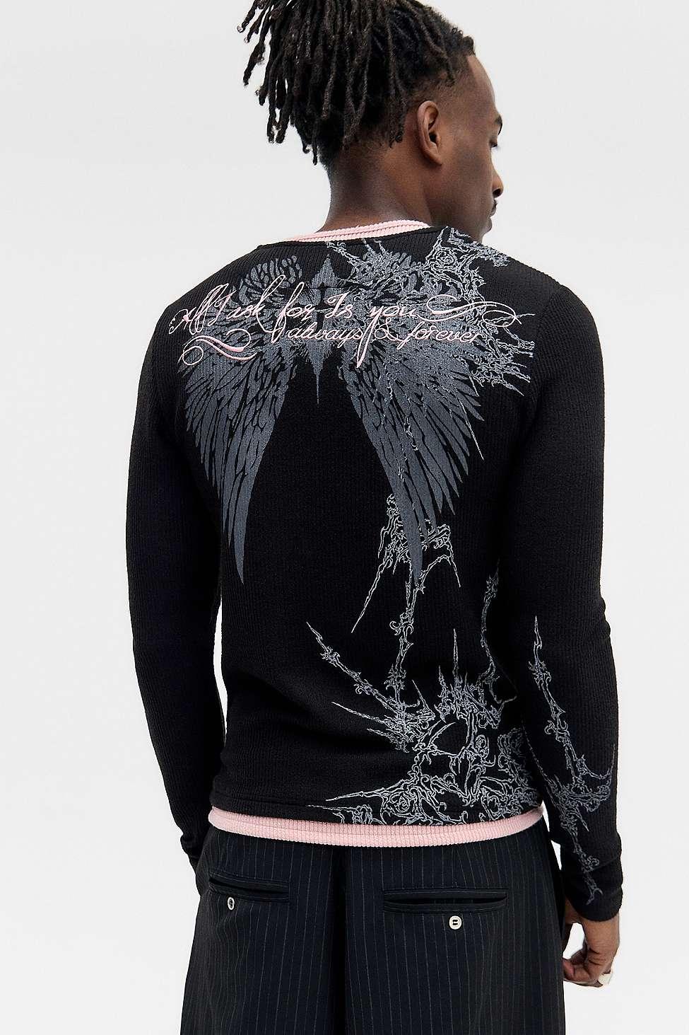 ★JADED LONDON UK★ Ines Black Henley Top Jaded London INES HENLEY - Long sleeved top - black