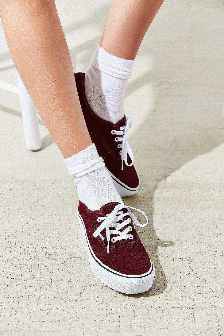 platform vans burgundy