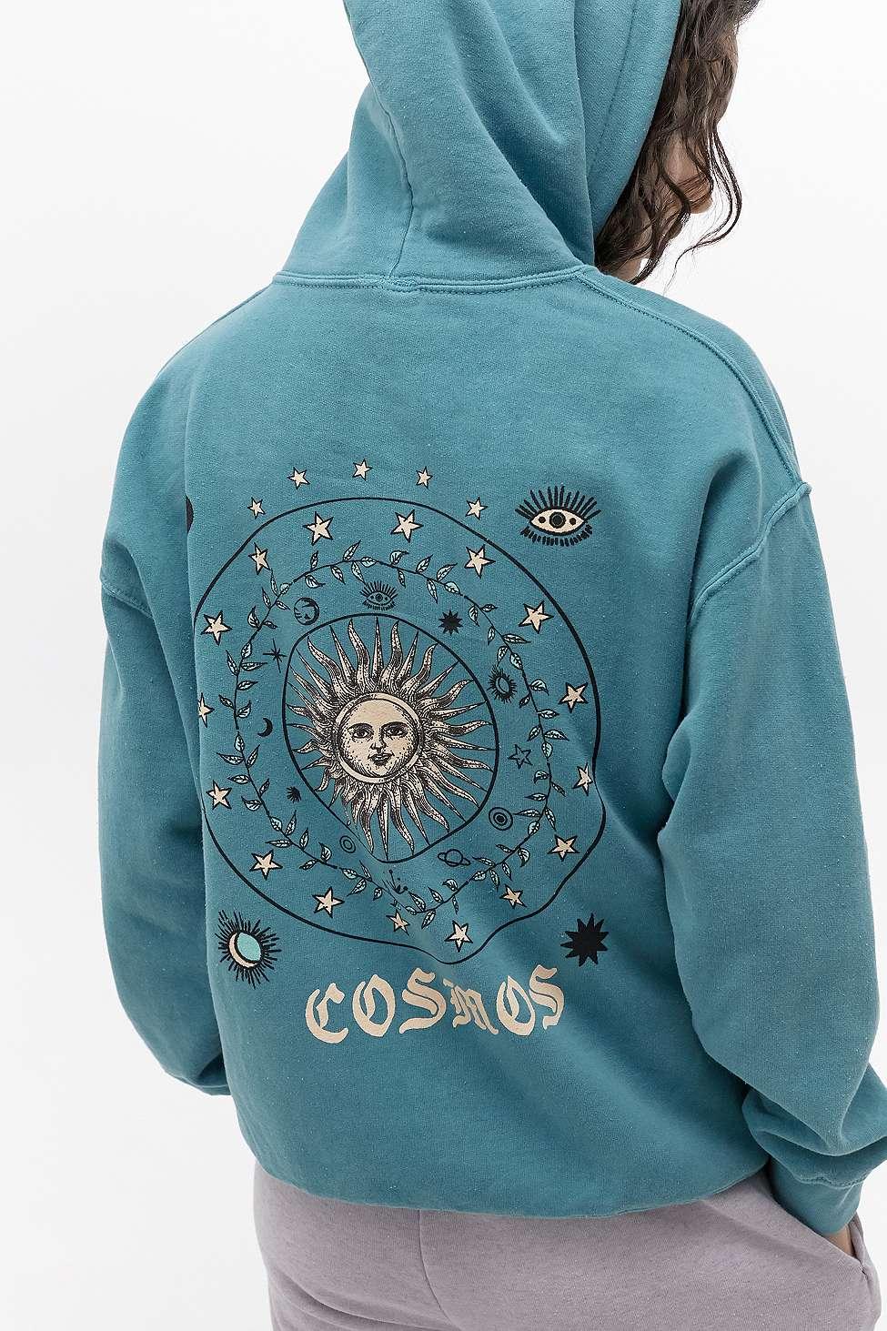 Urban Outfitters Uo Cosmos Celestial Skate Hoodie in Blue Lyst UK