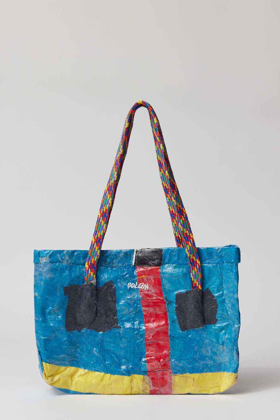 Women's bags made of canvas, handmade unique pieces