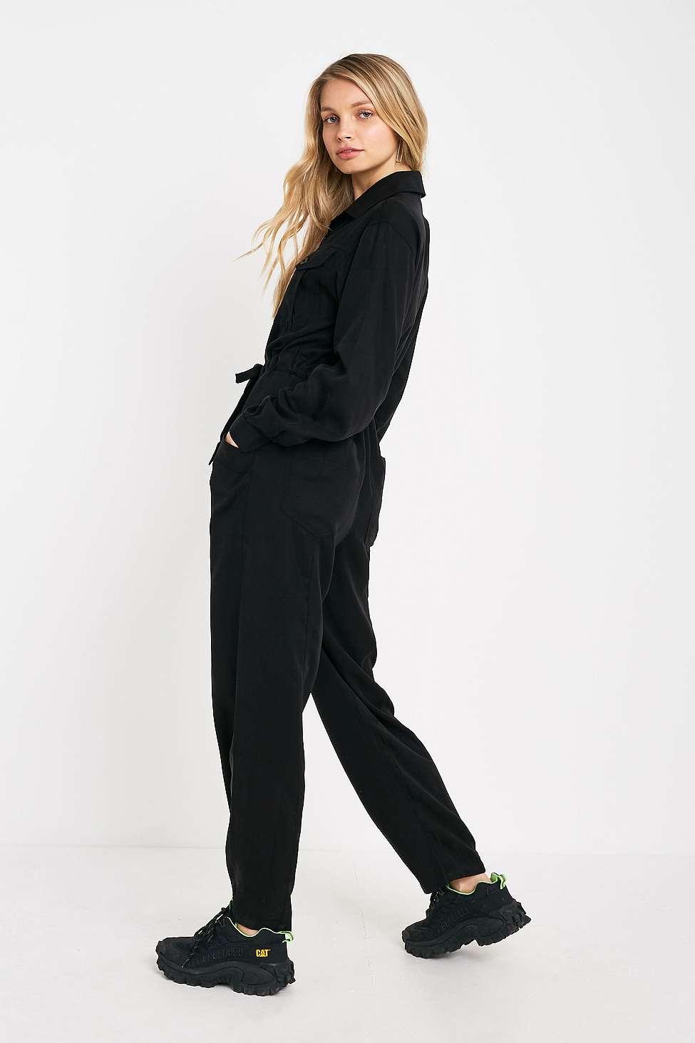 urban outfitters black boiler suit