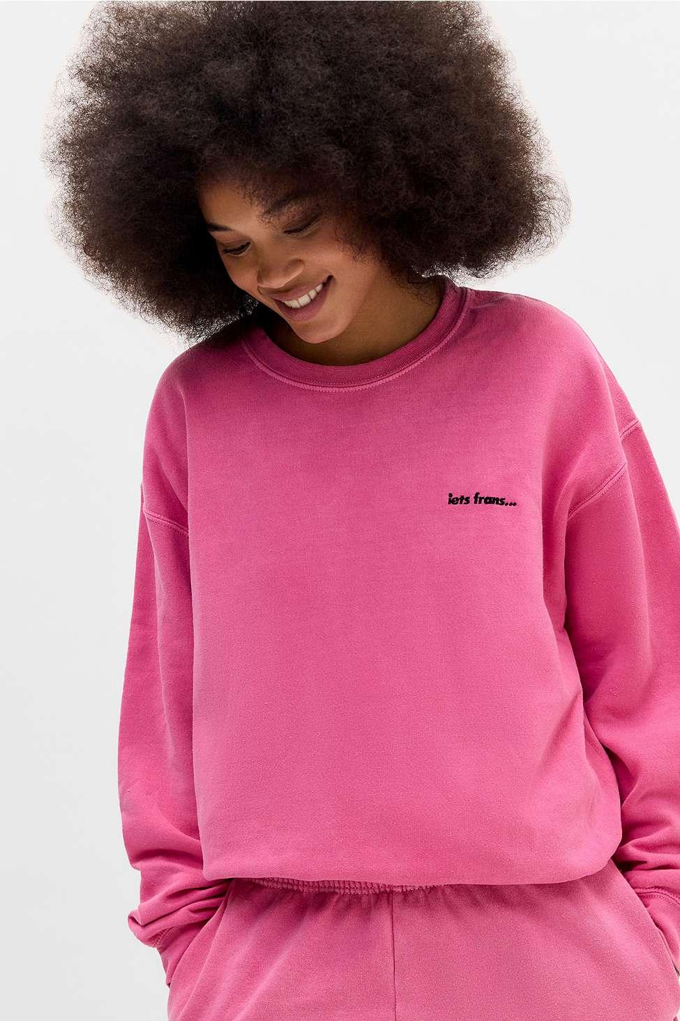 iets Embroidered Sweatshirt in Pink Lyst UK