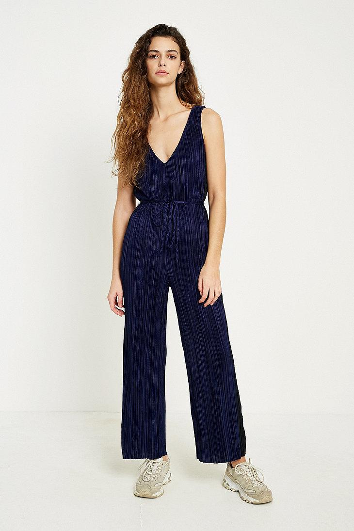 urban outfitters navy jumpsuit
