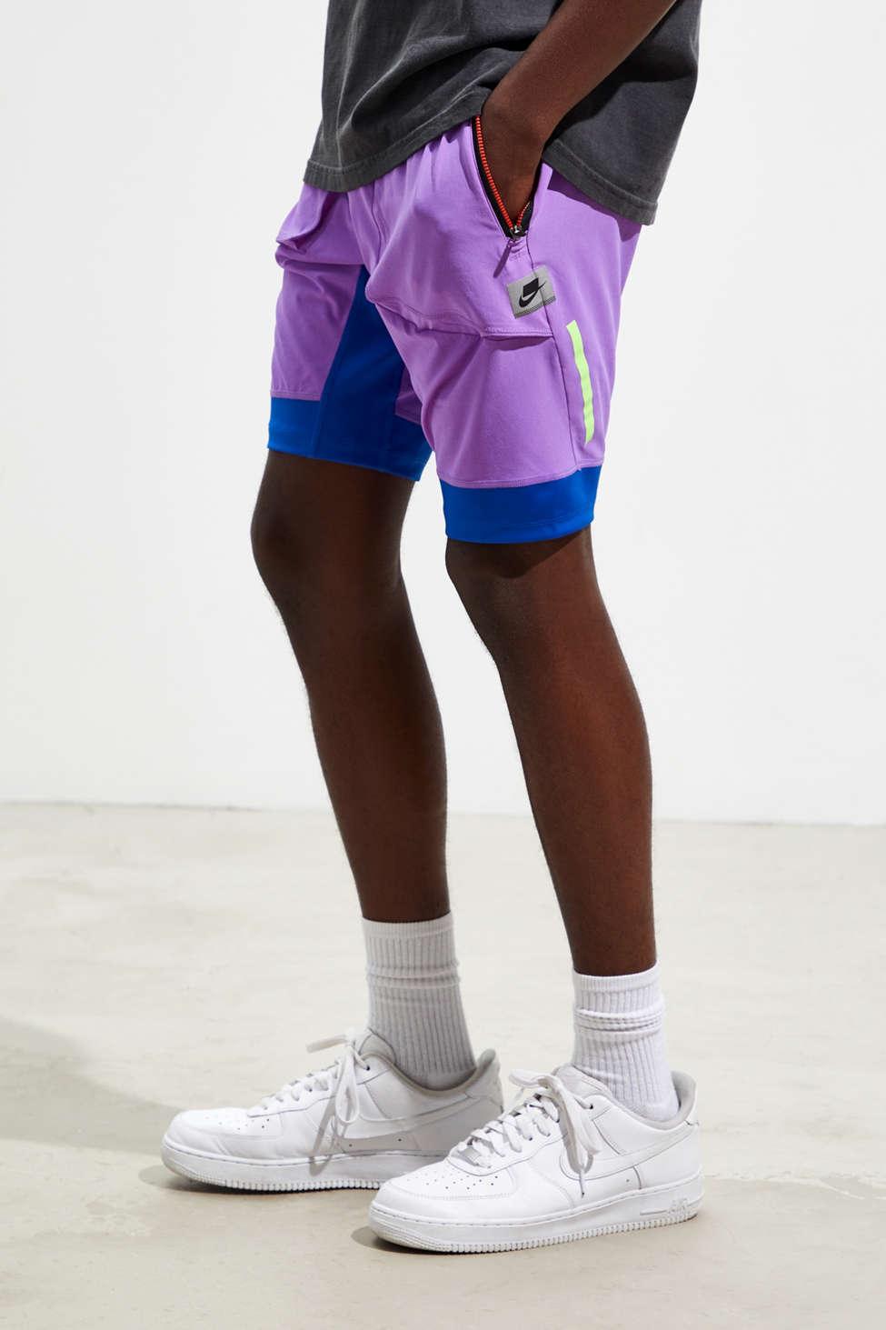 nike wild run shorts purple