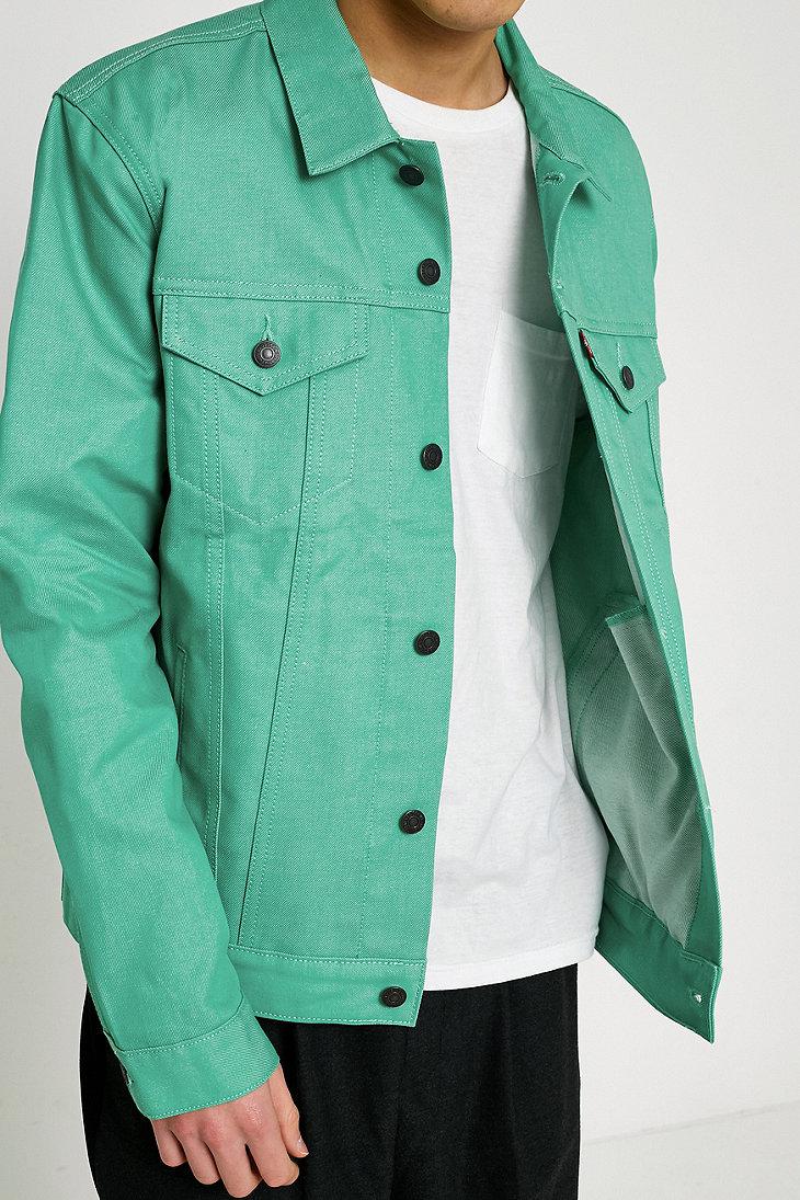 green levi jean jacket