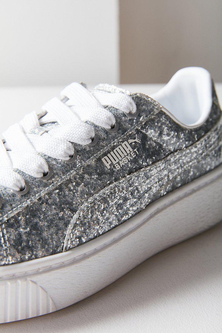 puma basket platformglitter puma basket platformglitter