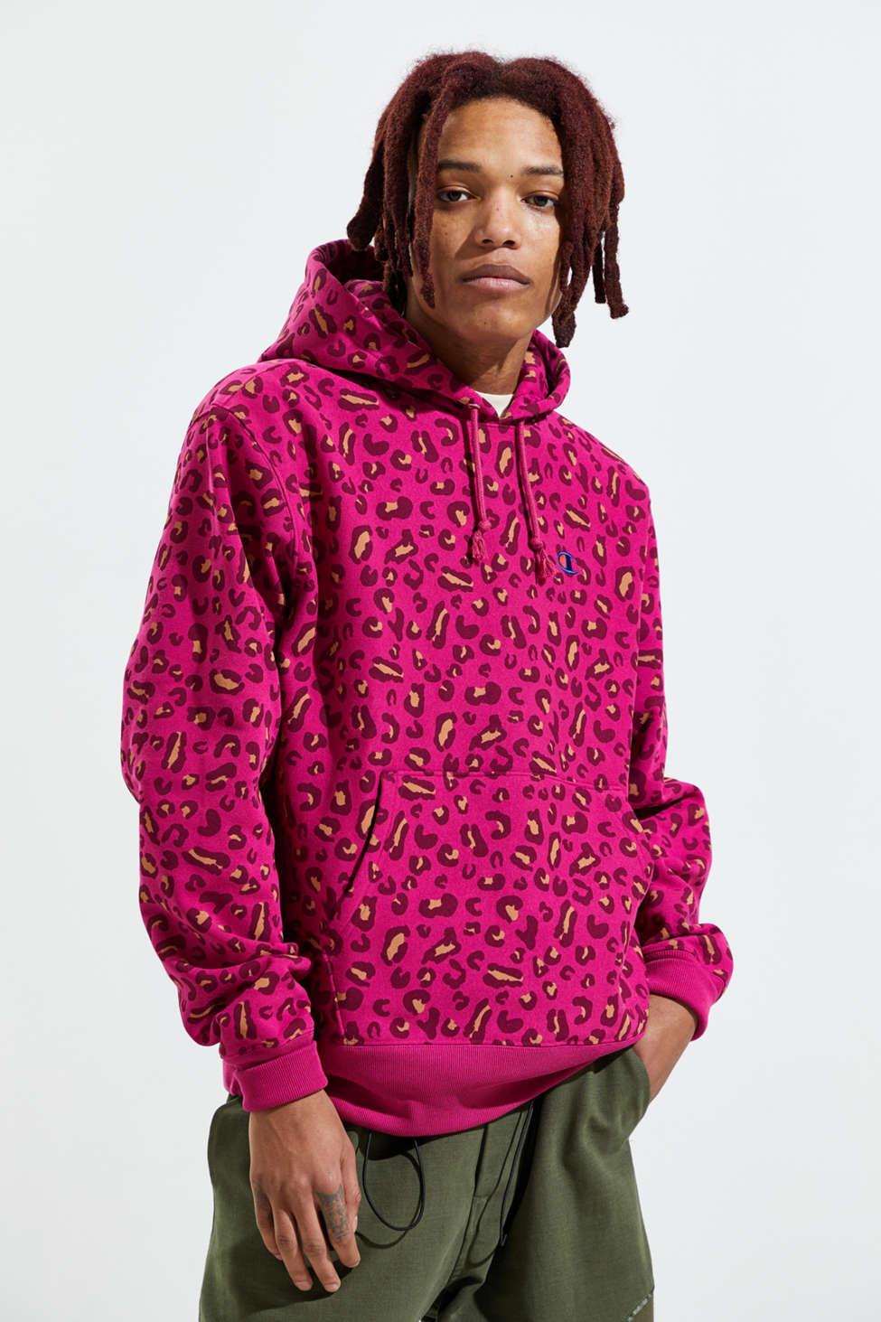 Champion Uo Exclusive Leopard Hoodie Sweatshirt for Men | Lyst