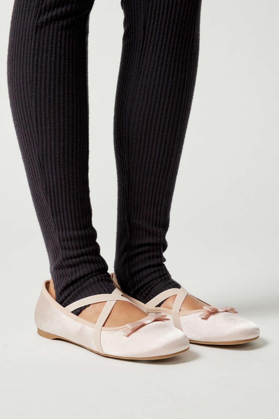 Urban Outfitters Uo Kallie Cross-strap Ballet Flat in Blue | Lyst