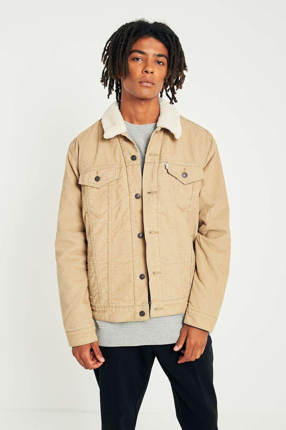 levi's mens corduroy sherpa trucker jacket
