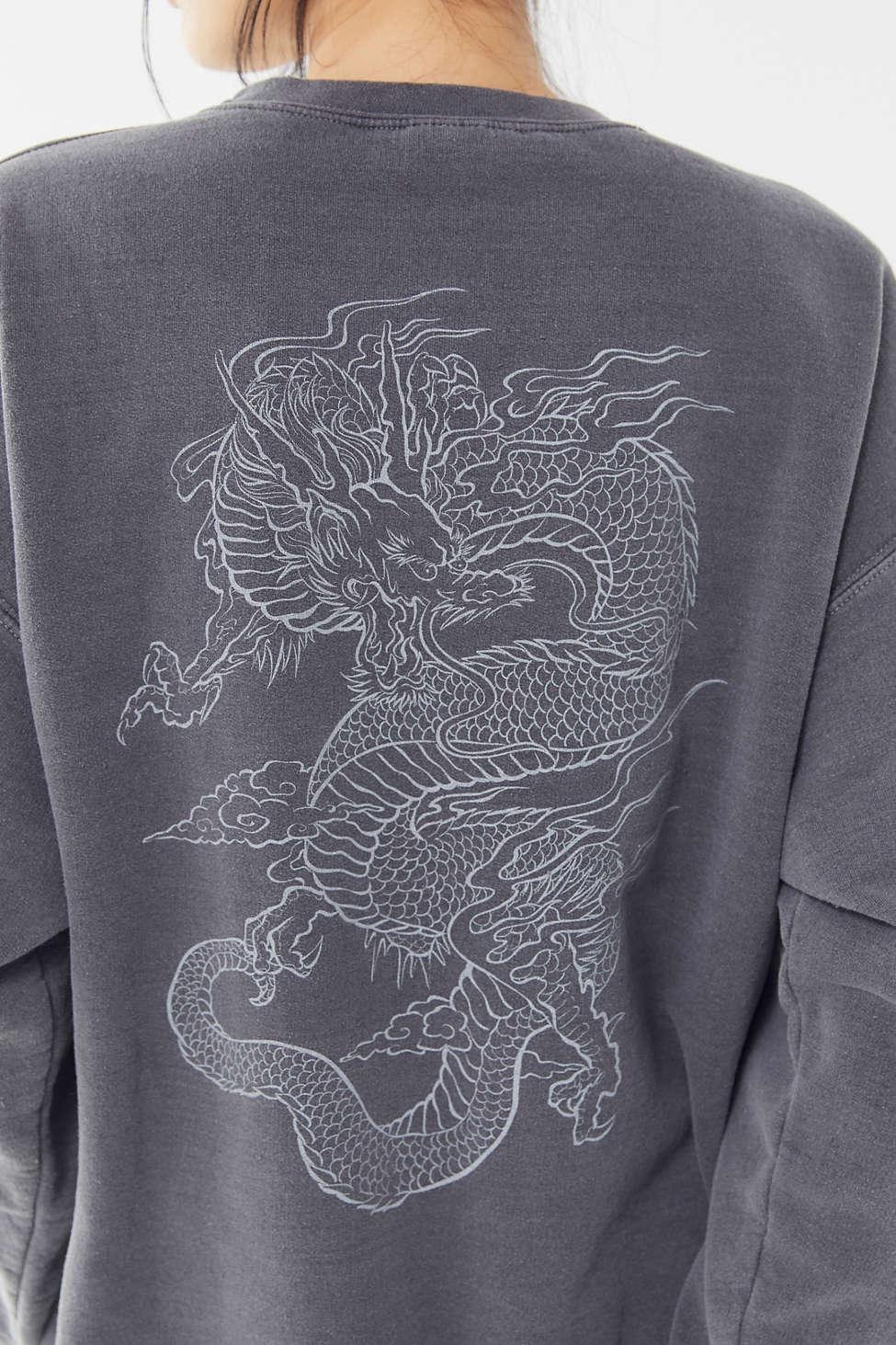 bdg y2k dragon crew neck sweatshirt