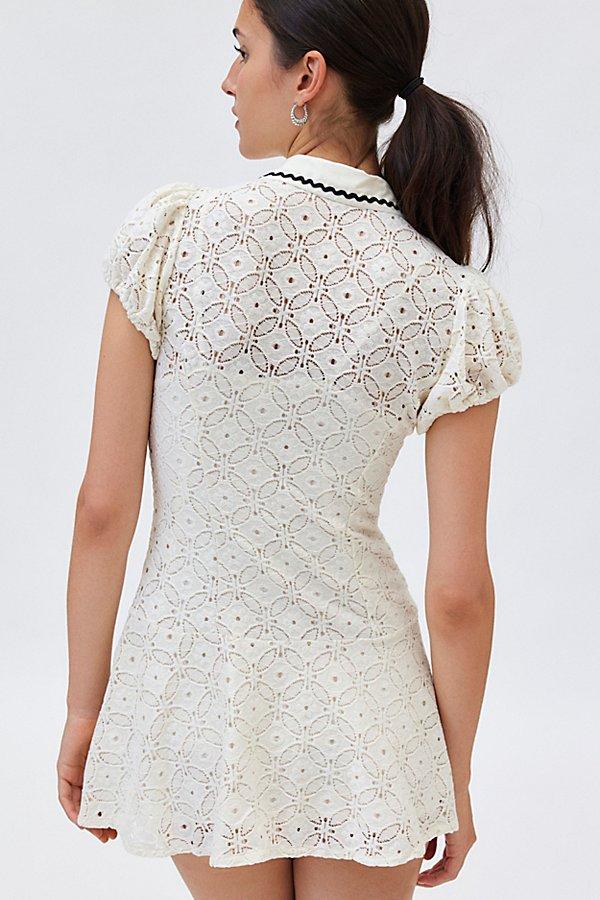 Kimchi Blue Kimchi Aubrey Lace Collared Dress in White | Lyst