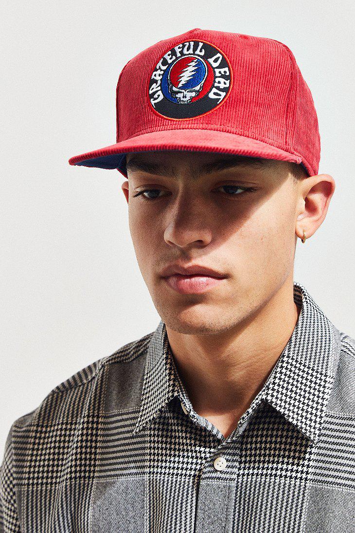 Urban Outfitters The Grateful Dead Corduroy Snapback Hat in Red for Men |  Lyst
