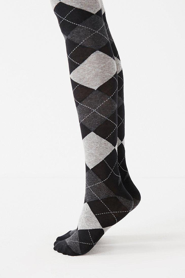 argyle sweater tights