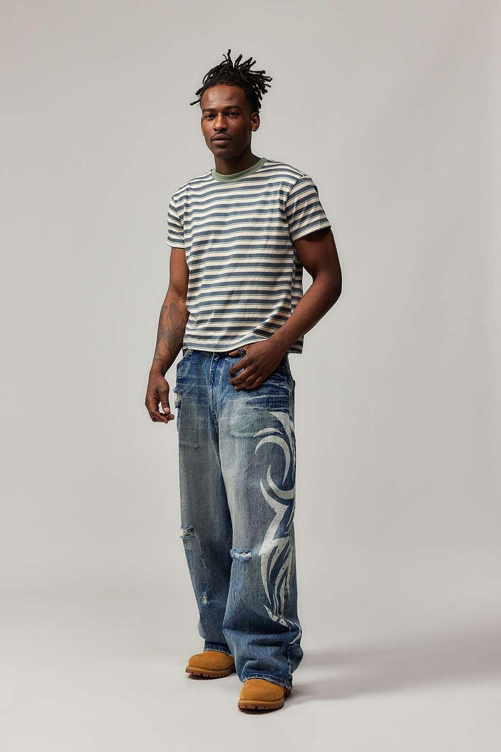Jaded London Tattoo Colossus Jeans in Blue for Men | Lyst UK
