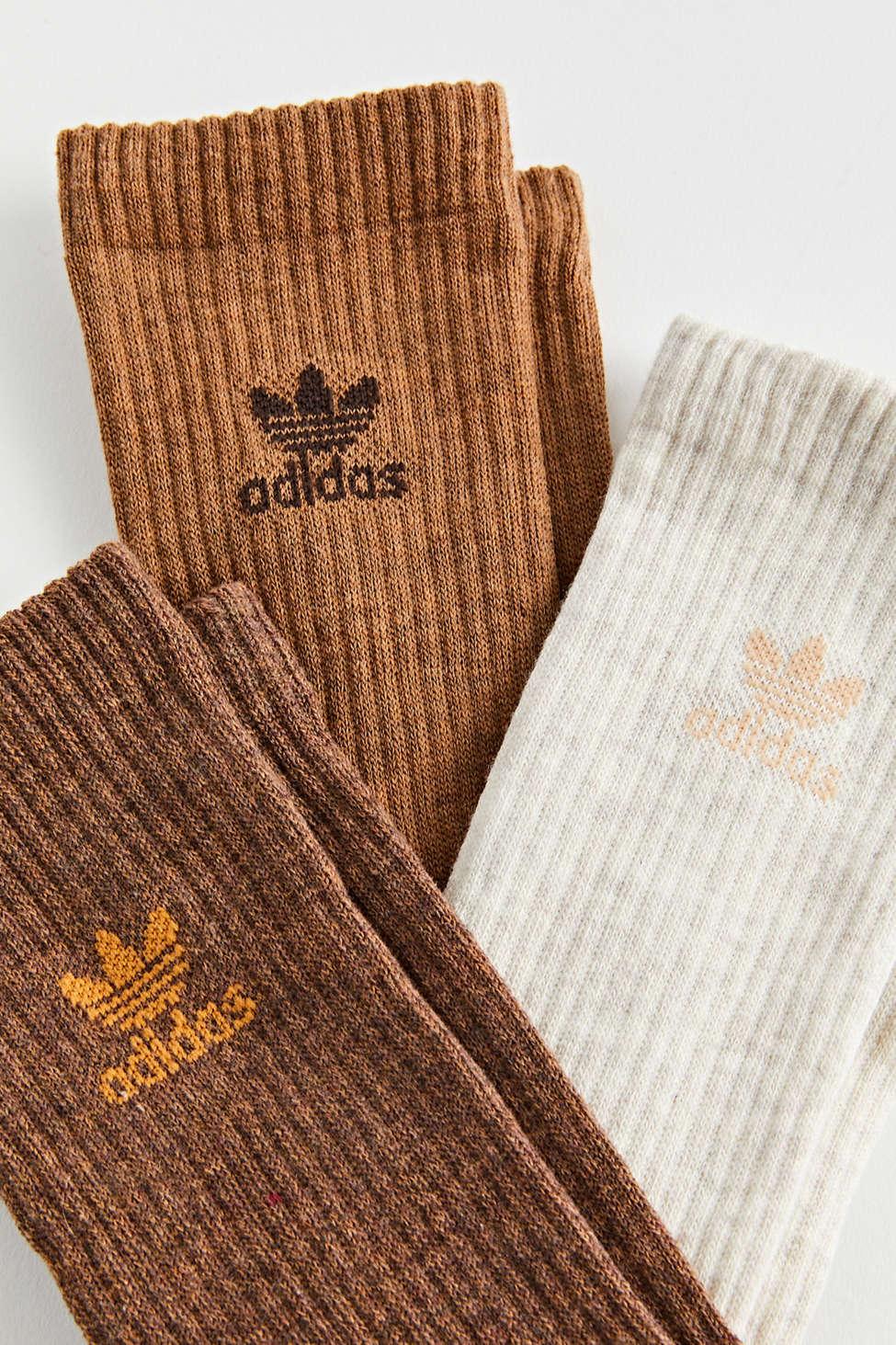 adidas Originals Crew Socks 3-pack in Brown for Men | Lyst
