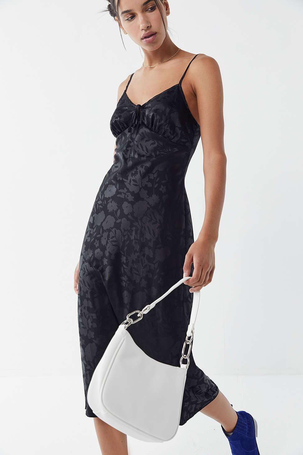 urban outfitters black midi dress