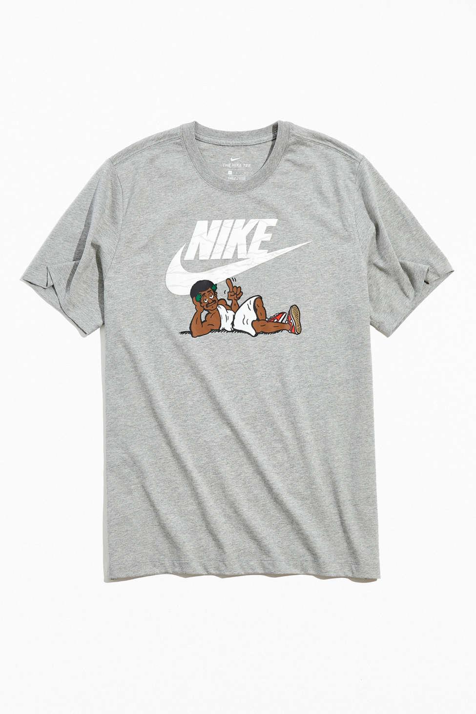 Nike Shoecrates Futura Tee in Gray for Men | Lyst