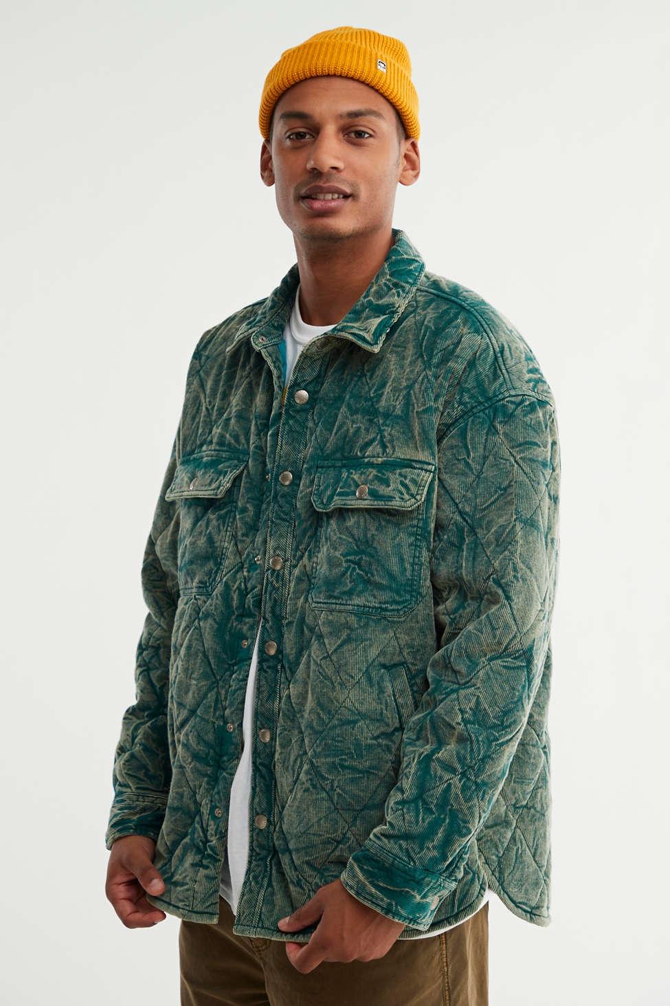 BDG Cord Quilted Shirt Jacket in Green for Men | Lyst