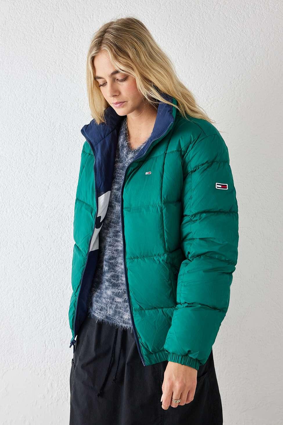 Tommy Hilfiger Reversible Signature Puffer Jacket in Blue | Lyst UK