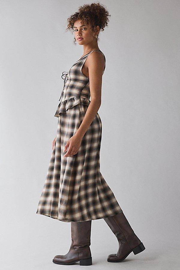 urban outfitters dress midi UO Kamaryn Tie-Front Midi Dress