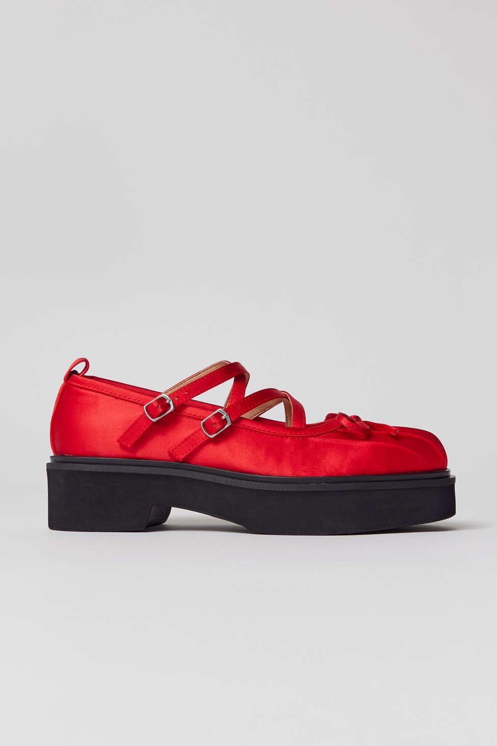 Red platform mary janes sale